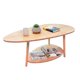 thumbnail image 1 of Mesa de Centro Ovalada Moderna Minimalista con Almacenamiento beige, 1 of 6