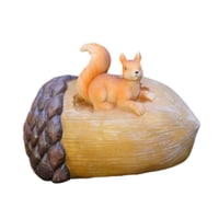 Ioensy - Caja De Llaves De Repuesto, Estatua Artística En Miniatura Para Exteriores, Para Balcón, Patio, Césped, Ardilla, 13,7X9X9Cm