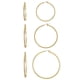 thumbnail image 1 of Aros Argolla Time and Tru Dorados 3 Pares Moda Mujer, 1 of 3