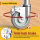 thumbnail image 4 of Caster Wheels HOLKIE, vástago expansible de 5 pulgadas con cierre, juego de 4, 4 of 9