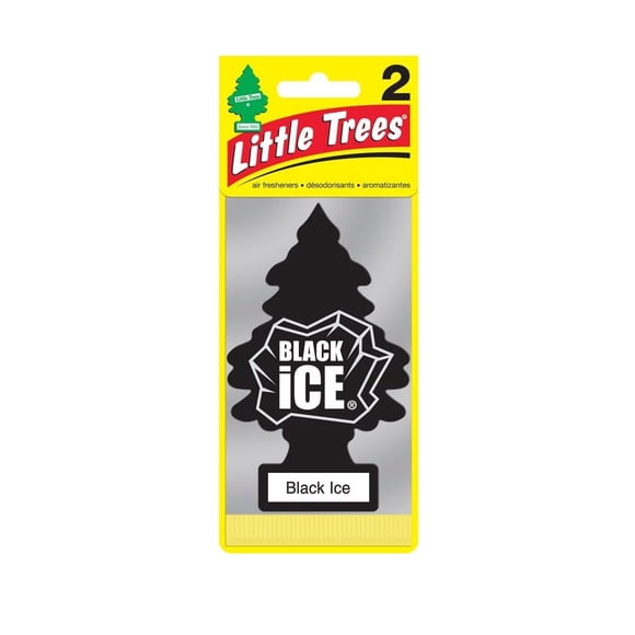 Ambientadores Little Trees Black Ice, paquete de 2