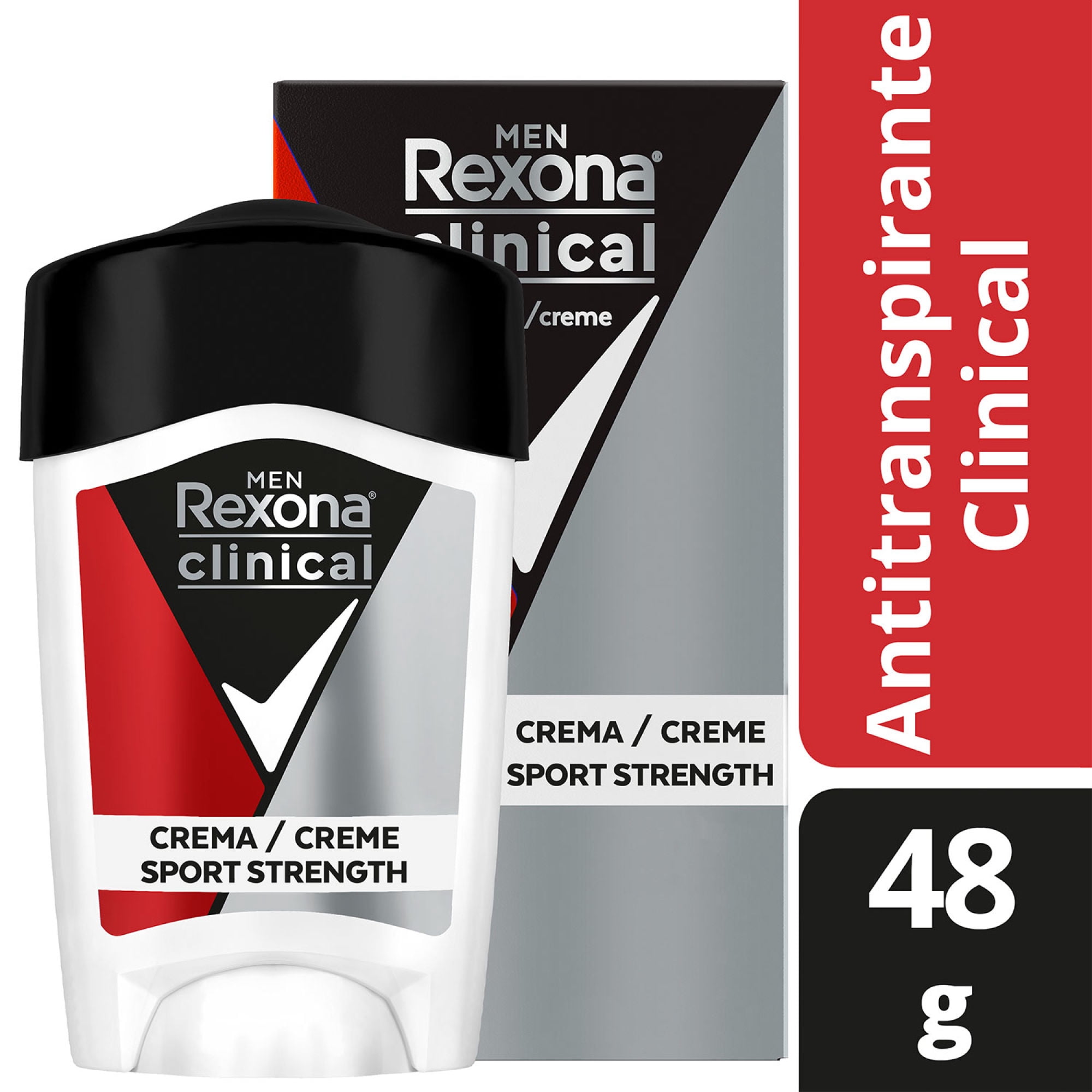 Desodorante Crema Rexona Men Clinical Sport Strengh Hombre