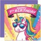 thumbnail image 1 of Tarjeta de cumpleaños 7 años Unicornio para niñas – Stuff4, 1 of 7