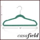 thumbnail image 5 of Perchas para niños Casafield de terciopelo, tamaño 14, color verde azulado, paquete de 50, 5 of 7