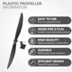 thumbnail image 2 of Hélices de plástico STEM Inventions de 6 pulgadas, paquete de 10, para construir aviones, helicópteros y más con bandas elásticas, se adaptan a bastones de artesanía y madera de balsa, 2 of 6