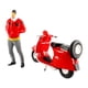 thumbnail image 4 of Figuras 1/64 Hermano Barbudo Moto Dioramas Miniaturas Rojo, 4 of 5