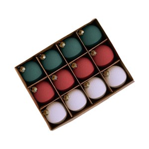 Magideal - 12 Adornos De Bolas De Navidad, Adornos Colgantes Para Árboles De Navidad, Regalos Livianos, Manualidades, Decoración Navideña Para Aniversario, Hotel Verde Rojo Blanco