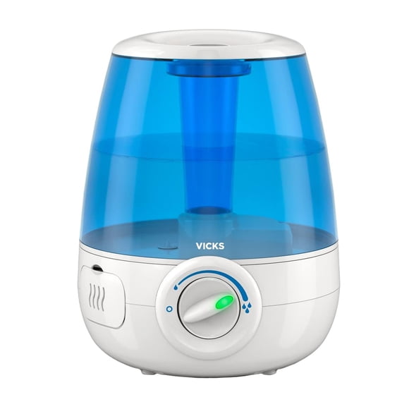 Vicks Filter-Free Ultrasonic Visible Cool Mist Humidifier for Medium rooms, 1.2 Gallon With Auto Shut-Off, 30 Hours of Moisturized Air, Use With Menthol Scented Vicks VapoPads