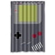 thumbnail image 1 of Cortina de ducha Gameboy, juego de cortina de baño con ganchos, tamaño 48 x 72 pulgadas, 1 of 3