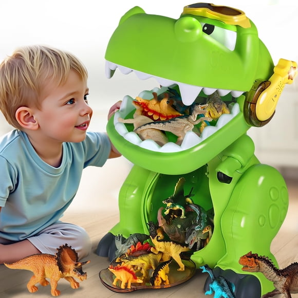 Juguete de dinosaurio iPlay iLearn Kids T-Rex con 28 figuras y más de 3 años