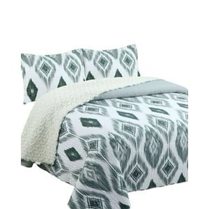 Feiya - Cubrecama Quilt Con Sherpa 2 Plaza 230 Cm X 250 Cm