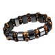 thumbnail image 3 of Pulsera de terapia magnética de hematita de energía de metal, 2 capas, piedras de ojo de tigre, 3 of 5