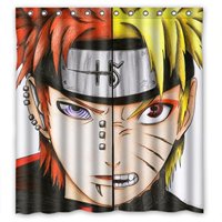Pinghai - Cortina De Ducha Naruto Con Ganchos (167 X 183 Cm)