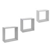 Vgo - Estante Flotante De Madera Blanco 30X30X12Cm