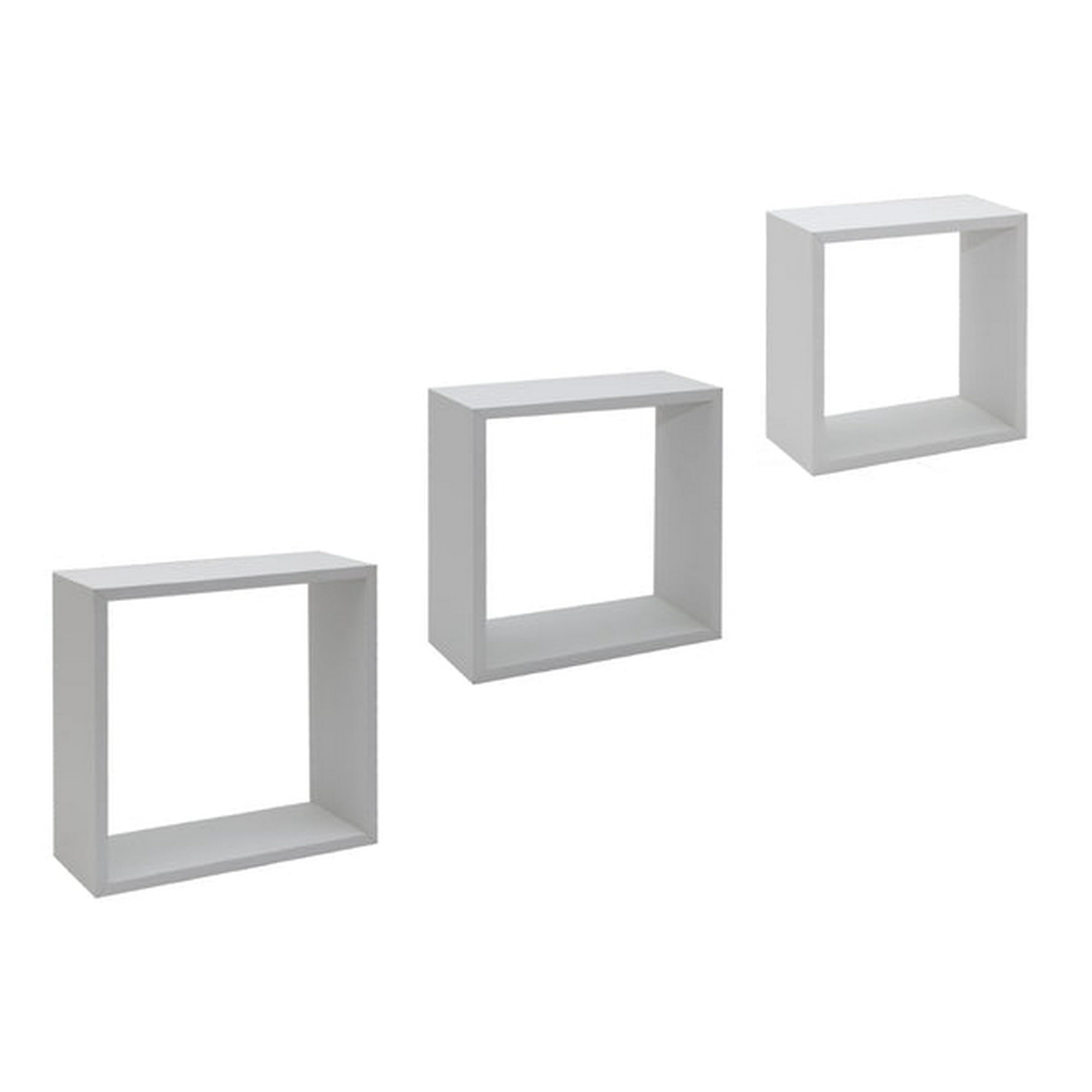 Vgo - Estante Flotante De Madera Blanco 30x30x12cm