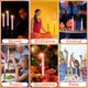 thumbnail image 3 of Kunrsug - Pack de 24 velas cónicas sin aroma rosa de 10 cm, 3 of 7
