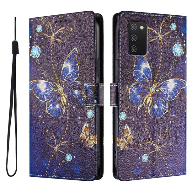 FOXDOCK Funda Tipo Cartera para Samsung Galaxy A02s con Soporte y Correa – Diseño de Patrones Lindos