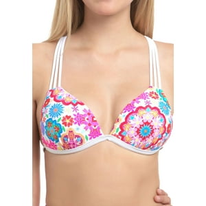 Samia - Bikini Estilo Sostén Con Espalda Trenzada Blanco Xl