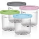 thumbnail image 1 of 4 vasos para helado, recipientes con tapa para pintas Ninja Creami, seguros y a prueba de fugas, accesorios de cocina para máquina de helados de la serie NC301, NC300 y NC299AMZ., 1 of 5