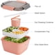 thumbnail image 2 of Recipiente Para Ensalada Para Llevar, 1,48 M (52 Oz) Con 3 Compartimentos, Ideal Para Aderezos Y Refrigerios, Para Hombres Y Mujeres., 2 of 7