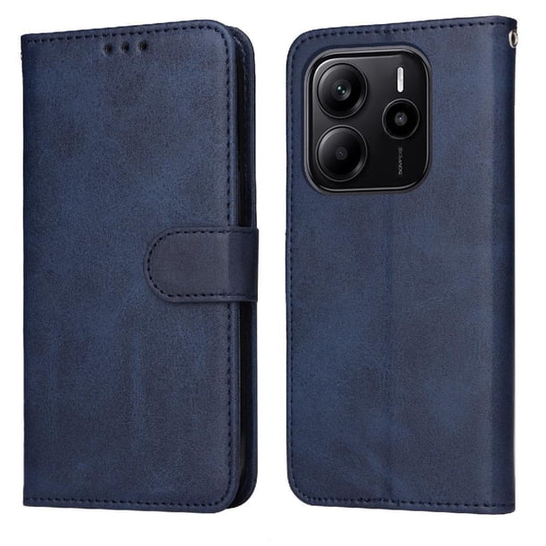Funda Billetera para Xiaomi Redmi Note 14 4G con Porta Tarjetas y Soporte Ajustable Azul