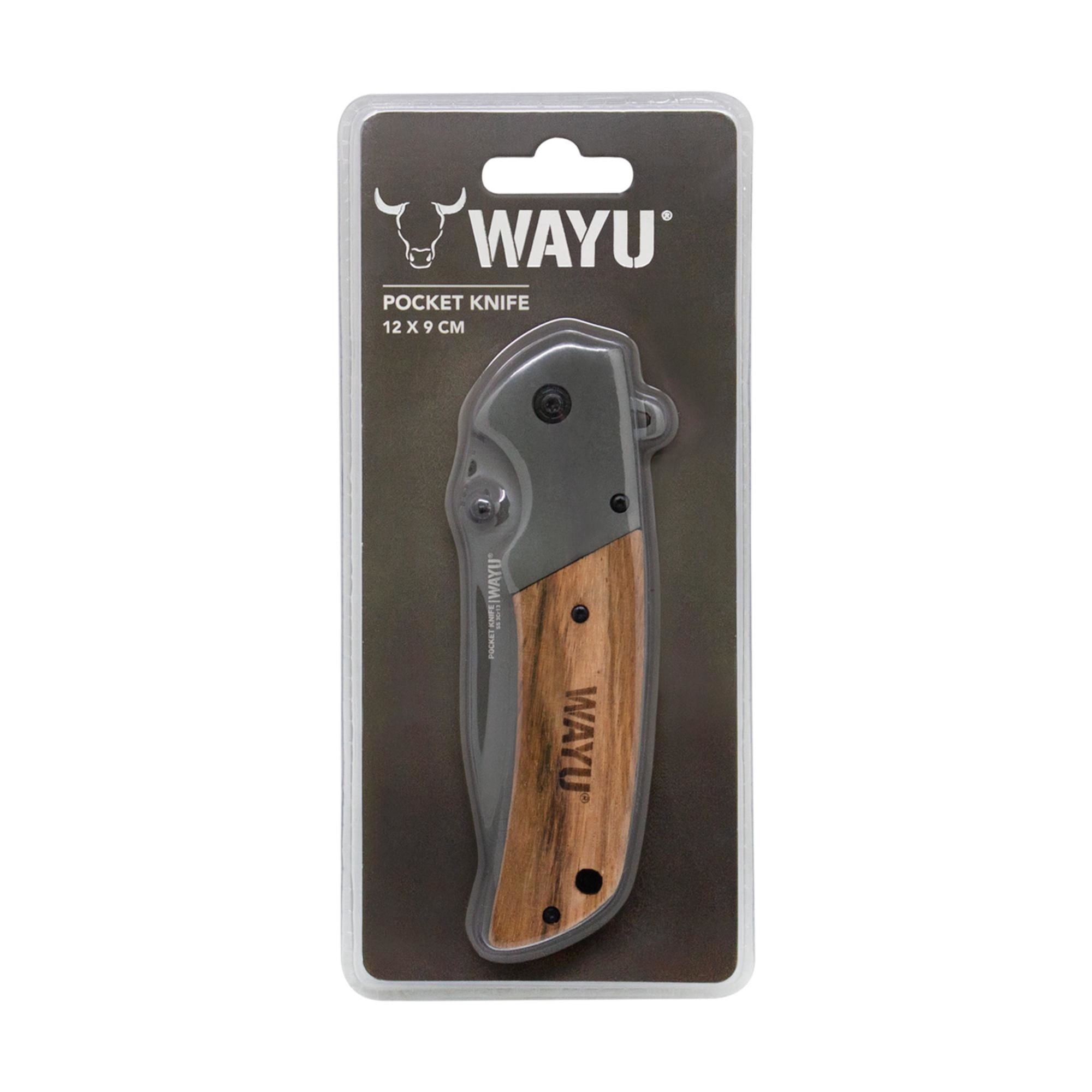 Cuchillo Navaja 1 Pieza Acero Inoxidable - Madera Negro - Café