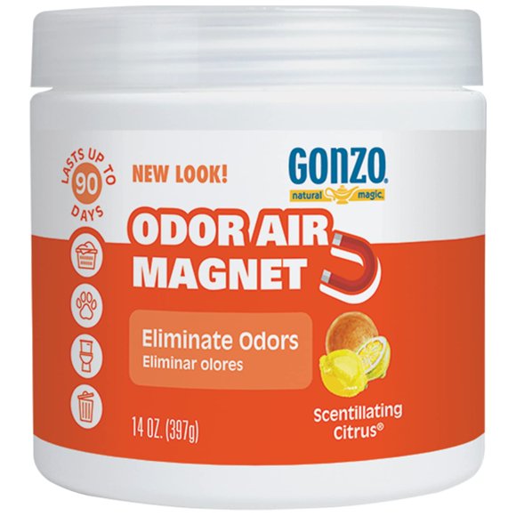 Odor Air Magnet Natural Magic Gonzo, 414 ml, aroma cítrico, paquete de 2