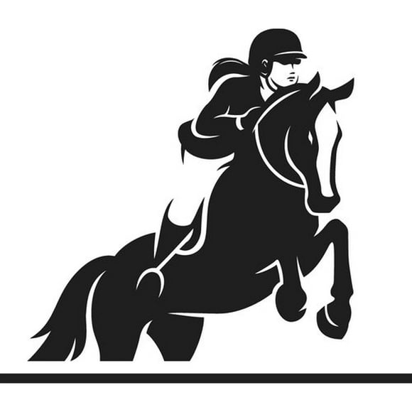 Decomural Girl Riding Horse Jumping Show WS-80036