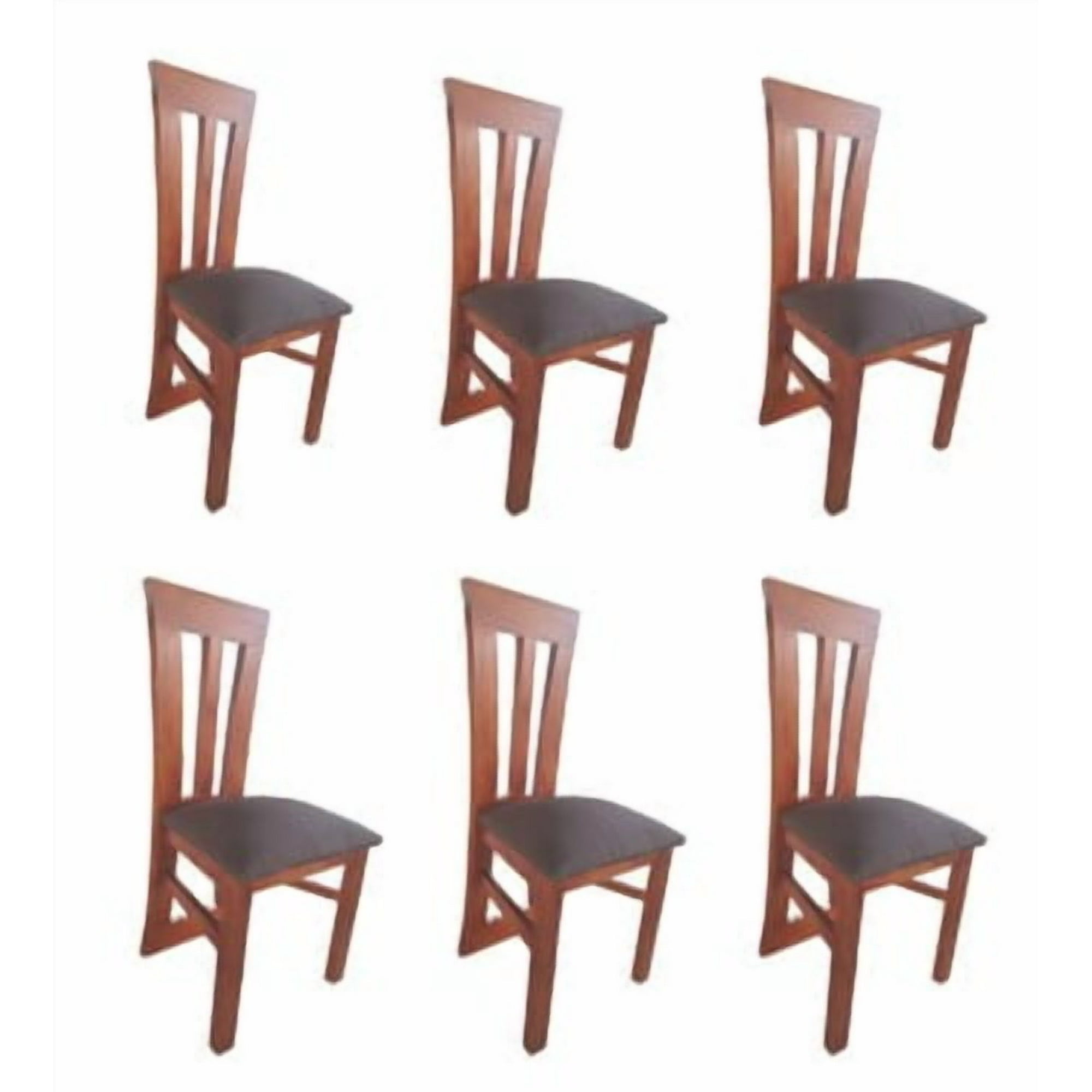 Koliat - Pack 6 Sillas Elegant Caramelo Tapiz Café