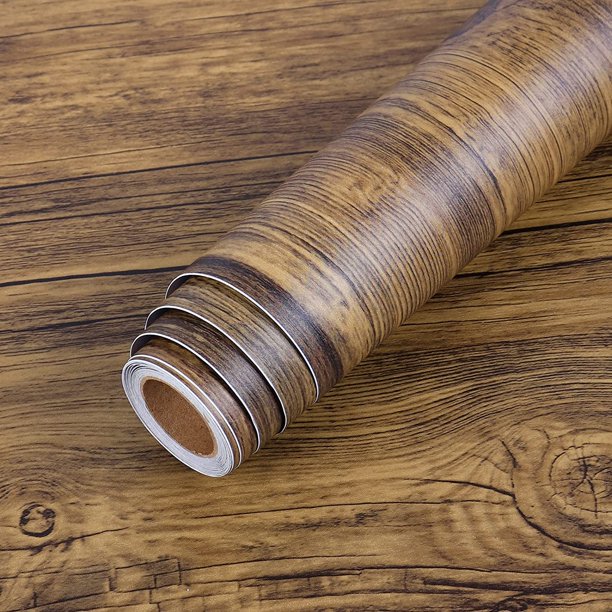 1pc Vintage Wood Grain Self-Adhesive Removable Waterproof Wallpaper, Peel And Stick, Wallpaper For Room Backdrop, Furniture Appliance Refurbishment, Home Improvement