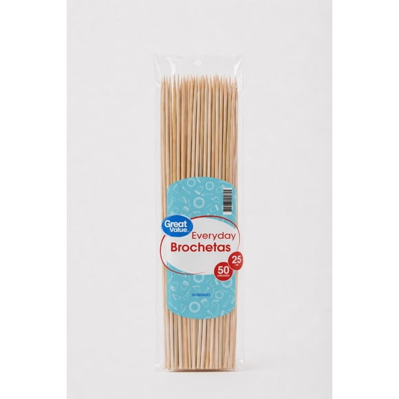 Brochetas 25cm 50 unidades