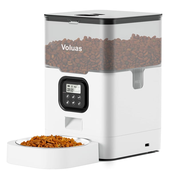 Comedero automático para gatos Voluas Dry Food con temporizador para 4 comidas al día