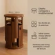 thumbnail image 2 of Juego De 4 Pisos Bancas Taburetes Multiuso Mesa Lateral Barnizado Marrón, 2 of 8