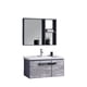 thumbnail image 1 of Vanitorio Madera Lavamanos 60 Cm Ancho Con Griferia Y Mueble Espejo Gris T-1060, 1 of 3