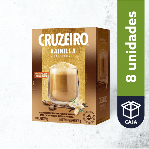 8 Cajas Cappuccino Vainilla Cruzeiro 8X120gr