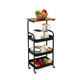 thumbnail image 1 of Carrito Auxiliar De Cocina 4 Niveles Con Repisa De Madera y ruedas 104x30x43 cm, 1 of 4