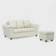thumbnail image 3 of Sofá Ezeiza + 1 Pouf Pu Beige, 3 of 6