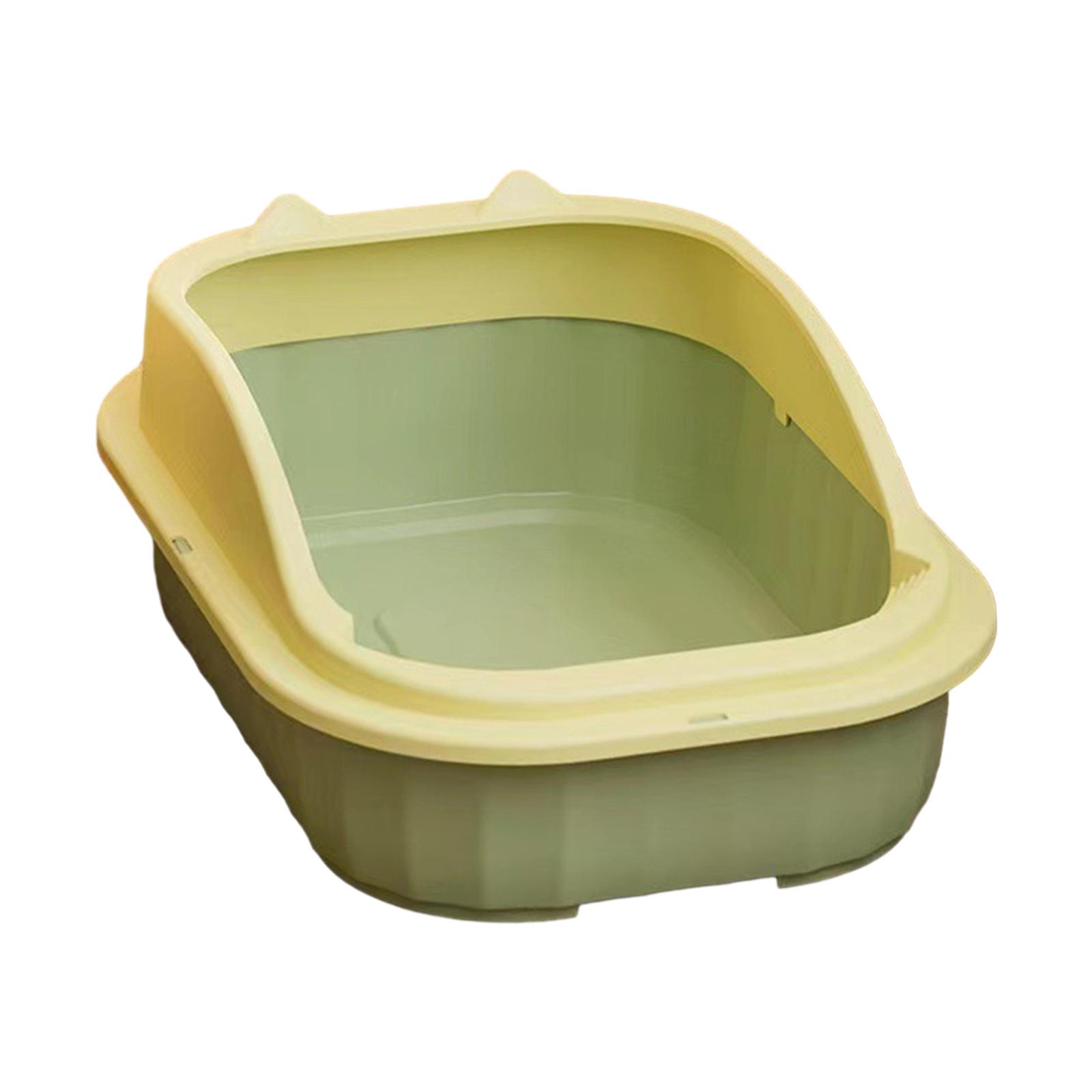 Magideal - Caja De Arena Para Gatos, Inodoro Profundo, A Prueba De Salpicaduras, Orinal, Caja De Arena, Fácil De Limpiar, Caja De Arena Para Gatos, Caja De Arena Verde