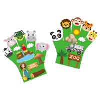 Magideal - 2X Story Story Puppets Animales Juguetes De Títeres Finger Docente Educación Educación Regalo Aprendizaje Temprano Para Fiestas De Cumpleaños En Casa Tema Del Zoológico