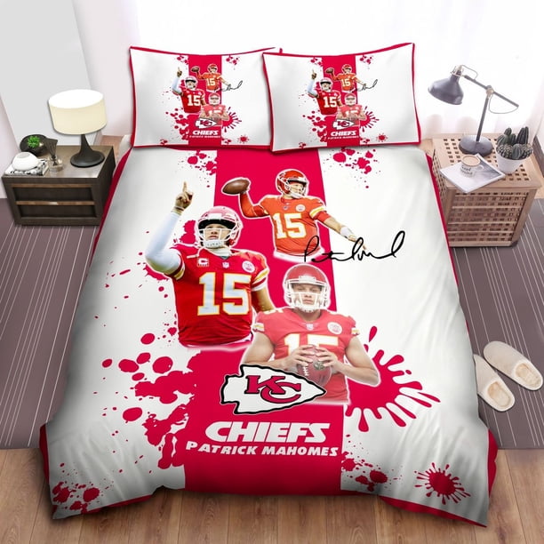 Kansas City Chiefs Bedding Set Duvet Cover High Quality Bedroom Decoration Bedding3-Piece Bedding Set (1 Duvet Cover + 2 Pillow Shams)