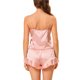 thumbnail image 3 of INSPIRE CHIC Conjunto de Pijamas de Satén para Mujer con Camiseta de Tirantes y Pantalones Cortos S Rosa, 3 of 6