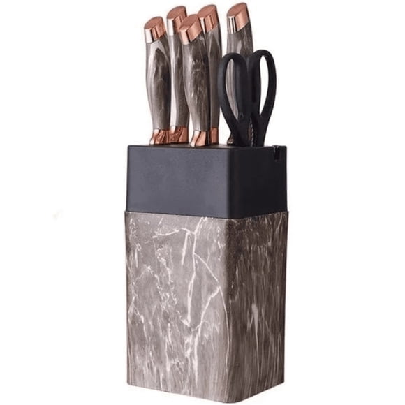 Set de Cuchillos de Cocina Marble Lux Base Rectangular Taupe