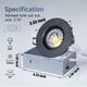 thumbnail image 3 of Luz LED empotrada ZYC 7,5 cm paquete de 10 negro regulable, 3 of 7