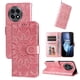 thumbnail image 3 of Funda tipo cartera FOXDOCK para OnePlus 13R 5G , diseño girasol en relieve, cuero PU, cierre magnético, soporte y tarjetero, 3 of 5