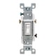 thumbnail image 1 of Switch Leviton, 15 amperios, 120 V, con marco giratorio, 3 vías, AC Silencioso, paquete de 6, 1 of 1