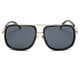 thumbnail image 2 of Gafas de sol de moda europeas y americanas con el mismo estilo, montura de metal, doble haz, personalidad, montura grande, gafas de sol vintage, 2 of 5