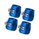 thumbnail image 1 of Abrazaderas De Acabado De Manguera De 4 Piezas De Aleación De Aluminio Con Conectores De Manguera De Banda De Tornillo Azul AN8, 1 of 5
