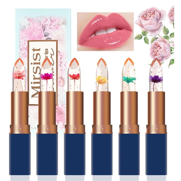 Bekoeen Set de 6 labiales mágicos transparentes que cambian de color