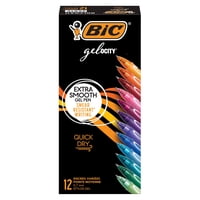 Bolígrafos De Gel Bic Gelocity, Secado Rápido, 0,7 Mm, Punta Mediana, Paquete De 12