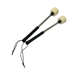 Bothyi - 2X Instrumento Accesorio De Mazo De Tambor Mango Negro Robusto Para Percusión